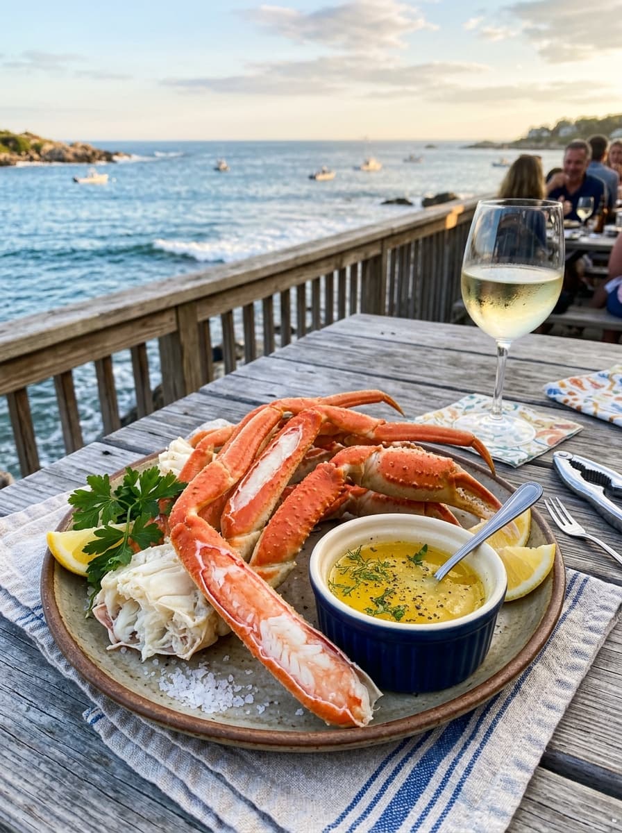 Snow crab legs with butter