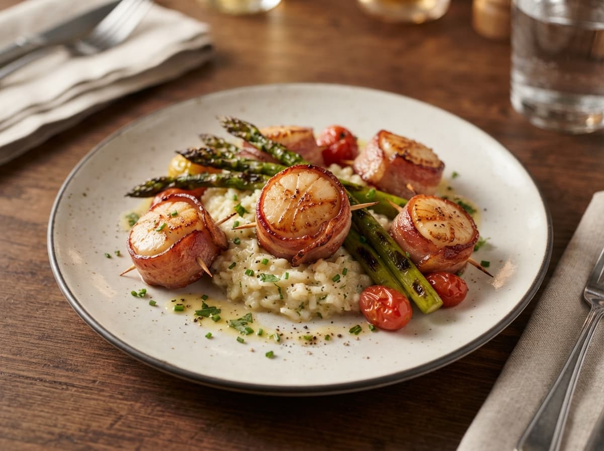 Bacon-Wrapped Sea Scallops