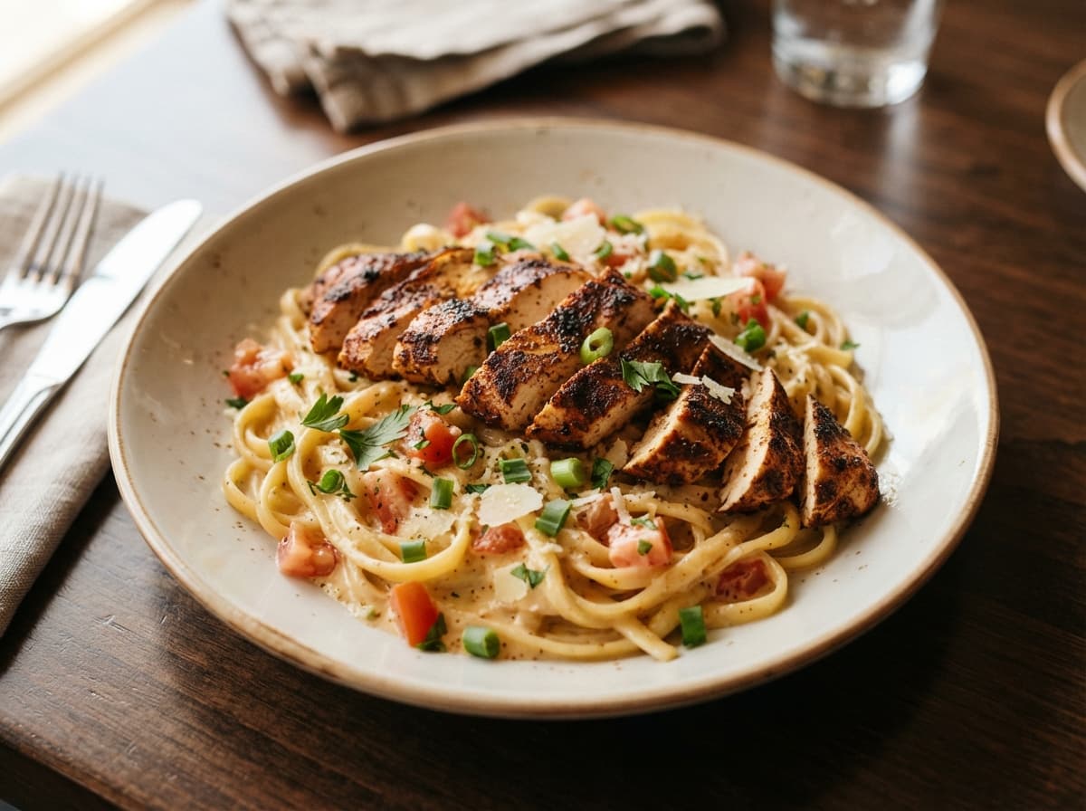 Cajun Chicken Linguini Alfredo