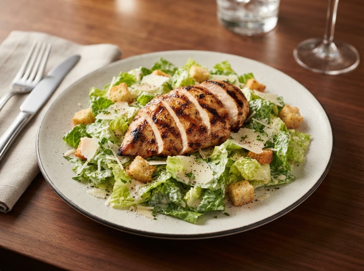 Classic Caesar Salad with Grilled Chicken