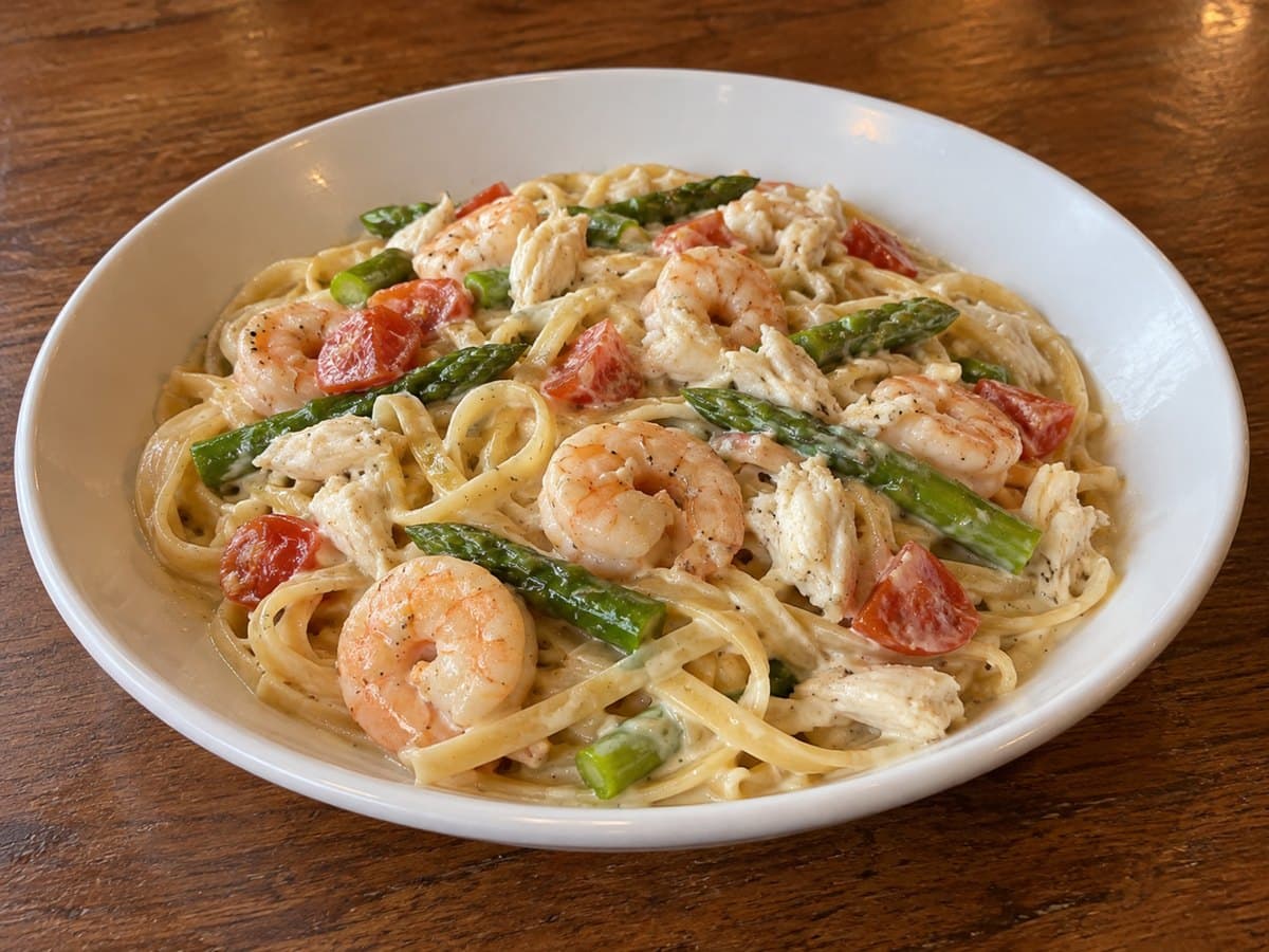 Crab & Shrimp Linguini Alfredo (full portion)
