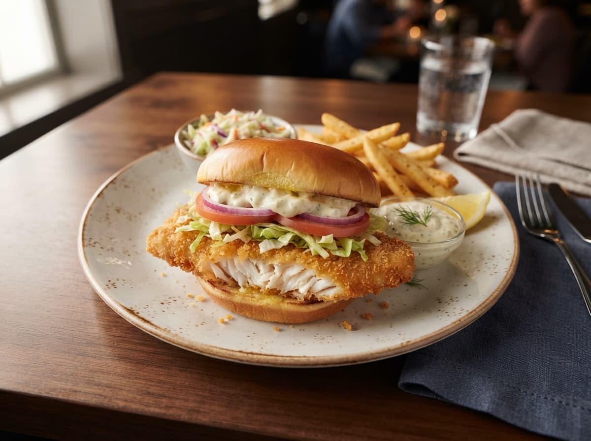 Crunch-Fried Flounder Sandwich