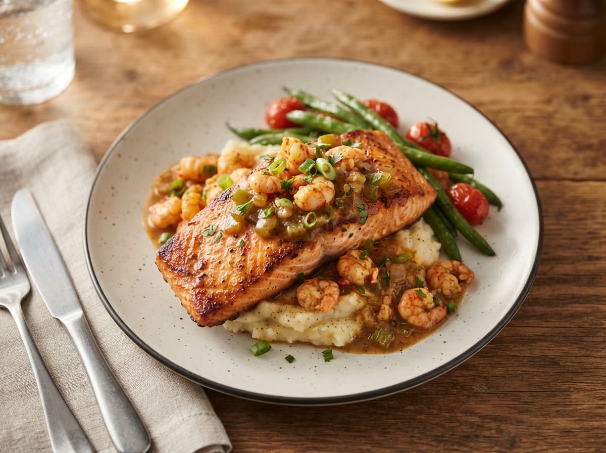 New! Steak or Salmon Oscar**