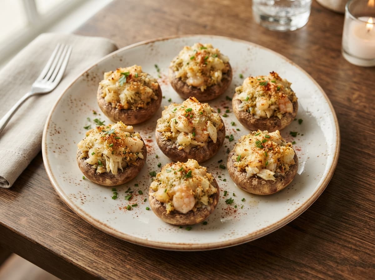 Seafood-Stuffed Mushrooms