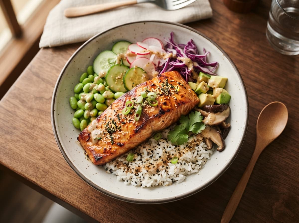 Sesame-Soy Salmon** Bowl