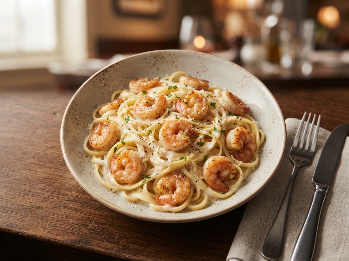 Shrimp Linguini Alfredo